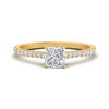 Load image into Gallery viewer, french-pave-princess-cut-petite-diamond-engagement-ring-in-FD9918PRRANGLE3-NL-YG
