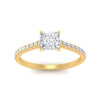 Load image into Gallery viewer, french-pave-princess-cut-petite-diamond-engagement-ring-in-FD9918PRRANGLE3-NL-YG