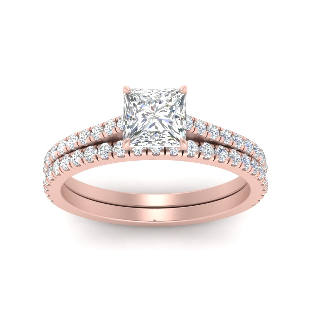 french-pave-princess-cut-petite-diamond-wedding-ring-set-in-FD9918PRANGLE3-NL-RG-B1