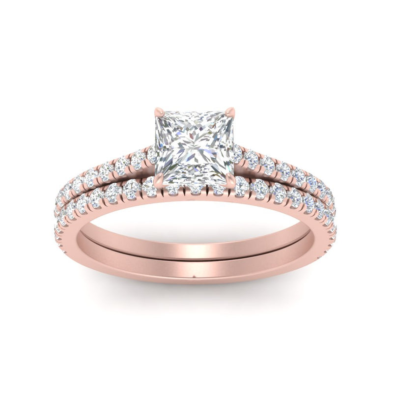 french-pave-princess-cut-petite-diamond-wedding-ring-set-in-FD9918PRANGLE3-NL-RG-B1