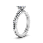 Load image into Gallery viewer, french-pave-princess-cut-petite-diamond-wedding-ring-set-in-FD9918PRANGLE3-NL-WG-B1
