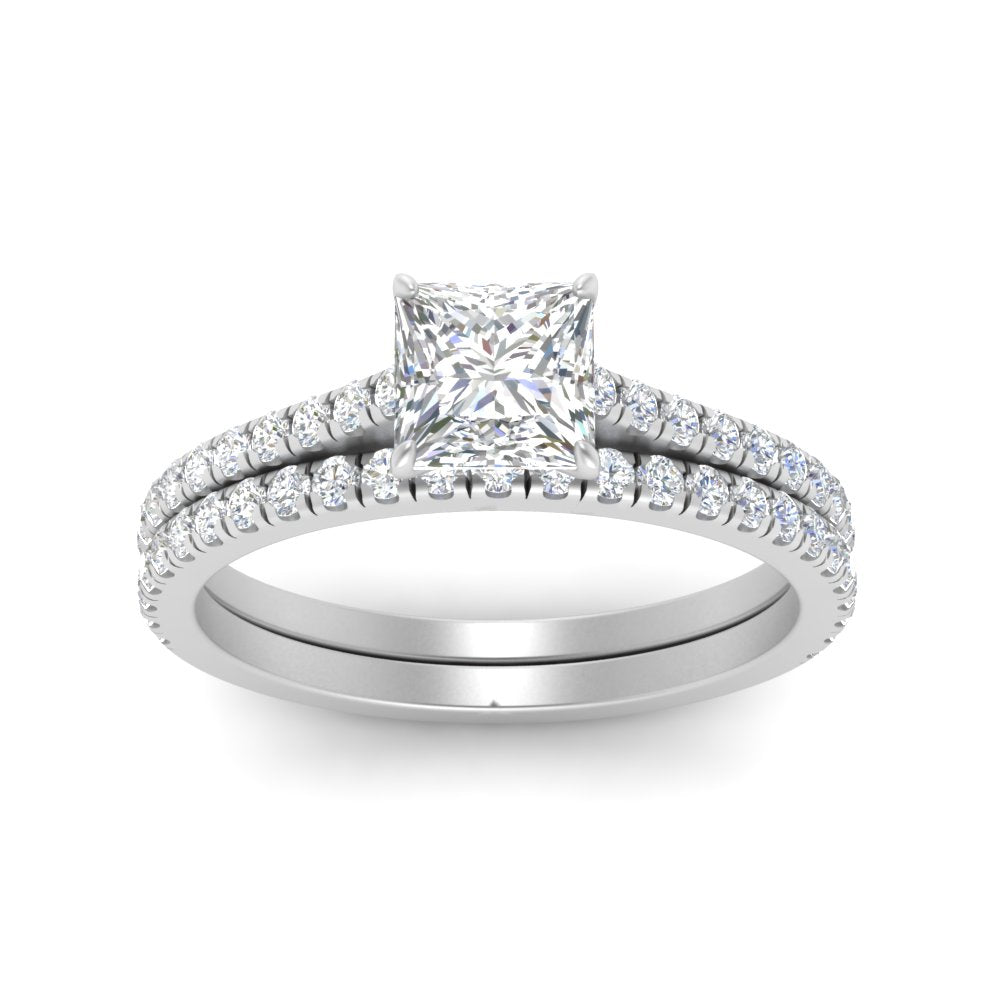 french-pave-princess-cut-petite-diamond-wedding-ring-set-in-FD9918PRANGLE3-NL-WG-B1