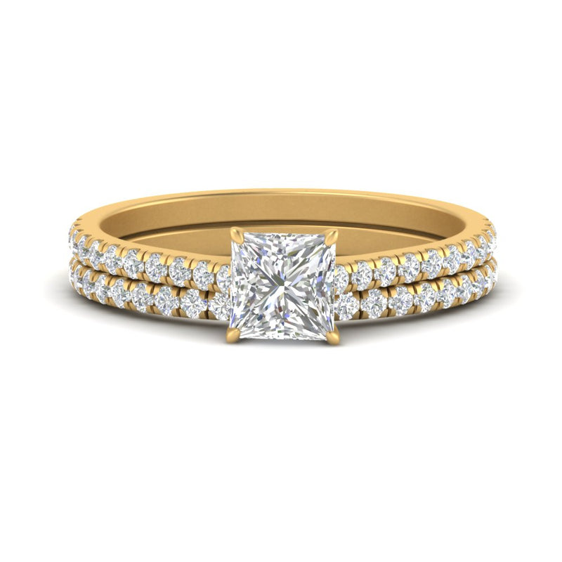 french-pave-princess-cut-petite-diamond-wedding-ring-set-in-FD9918PRANGLE3-NL-YG-B1