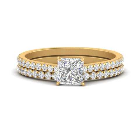 french-pave-princess-cut-petite-diamond-wedding-ring-set-in-FD9918PRANGLE3-NL-YG-B1