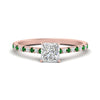 Load image into Gallery viewer, french-pave-princess-cut-petite-emerald-engagement-ring-in-FD9918PRRGEMGRANGLE3-NL-RG
