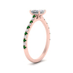 Load image into Gallery viewer, french-pave-princess-cut-petite-emerald-engagement-ring-in-FD9918PRRGEMGRANGLE3-NL-RG
