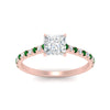 Load image into Gallery viewer, french-pave-princess-cut-petite-emerald-engagement-ring-in-FD9918PRRGEMGRANGLE3-NL-RG