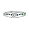 Load image into Gallery viewer, french-pave-princess-cut-petite-emerald-engagement-ring-in-FD9918PRRGEMGRANGLE3-NL-WG