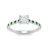 Load image into Gallery viewer, french-pave-princess-cut-petite-emerald-engagement-ring-in-FD9918PRRGEMGRANGLE3-NL-WG