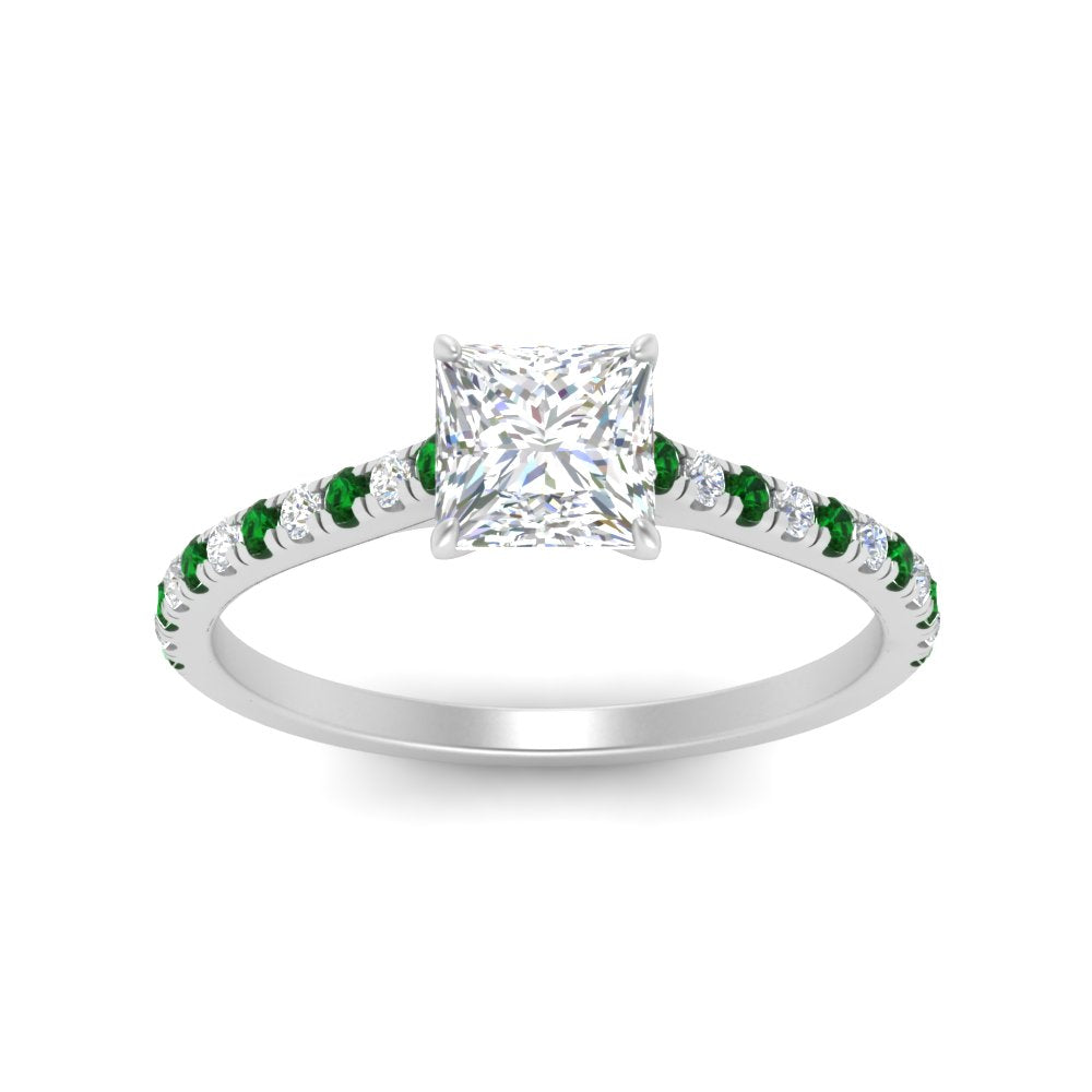 french-pave-princess-cut-petite-emerald-engagement-ring-in-FD9918PRRGEMGRANGLE3-NL-WG