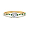 Load image into Gallery viewer, french-pave-princess-cut-petite-emerald-engagement-ring-in-FD9918PRRGEMGRANGLE3-NL-YG