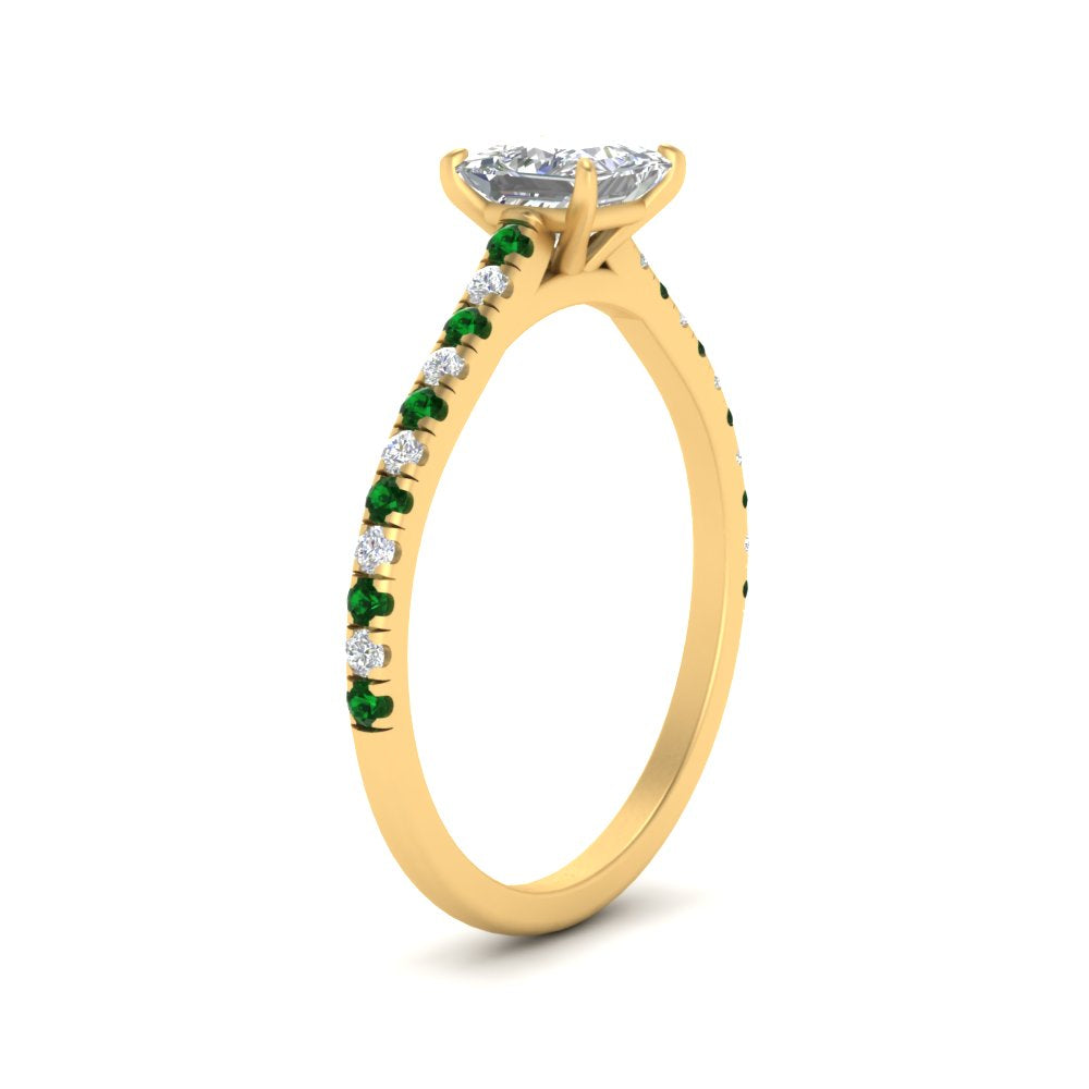 french-pave-princess-cut-petite-emerald-engagement-ring-in-FD9918PRRGEMGRANGLE3-NL-YG