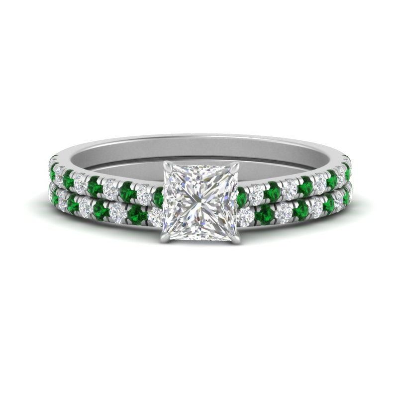 french-pave-princess-cut-petite-emerald-wedding-ring-set-in-FD9918PRGEMGRANGLE3-NL-WG-B1
