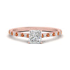Load image into Gallery viewer, french-pave-princess-cut-petite-orange-sapphire-engagement-ring-in-FD9918PRRGSAORANGLE3-NL-RG