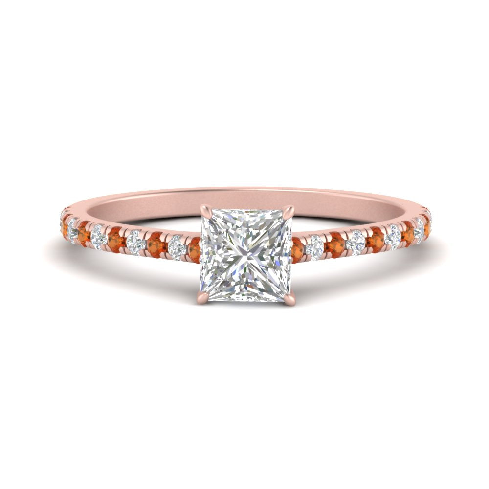 french-pave-princess-cut-petite-orange-sapphire-engagement-ring-in-FD9918PRRGSAORANGLE3-NL-RG