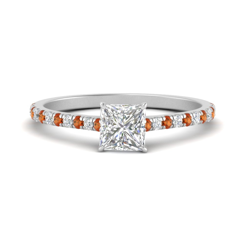french-pave-princess-cut-petite-orange-sapphire-engagement-ring-in-FD9918PRRGSAORANGLE3-NL-WG