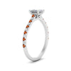 Load image into Gallery viewer, french-pave-princess-cut-petite-orange-sapphire-engagement-ring-in-FD9918PRRGSAORANGLE3-NL-WG