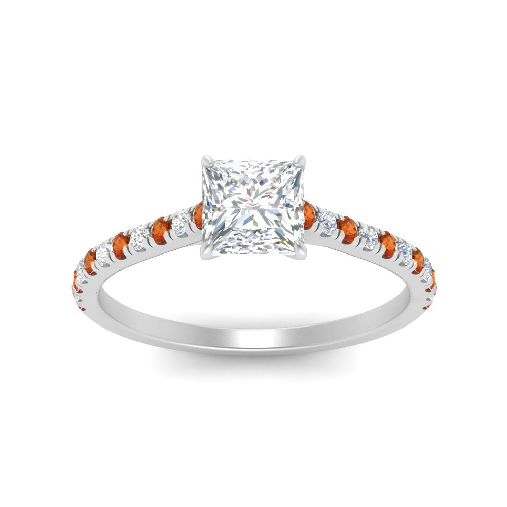 french-pave-princess-cut-petite-orange-sapphire-engagement-ring-in-FD9918PRRGSAORANGLE3-NL-WG