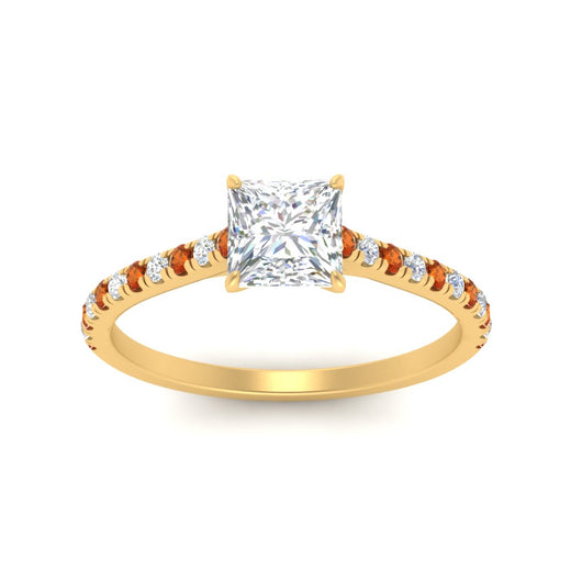 french-pave-princess-cut-petite-orange-sapphire-engagement-ring-in-FD9918PRRGSAORANGLE3-NL-YG
