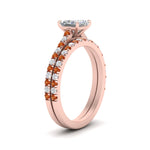 Load image into Gallery viewer, french-pave-princess-cut-petite-orange-sapphire-wedding-ring-set-in-FD9918PRGSAORANGLE3-NL-RG-B1
