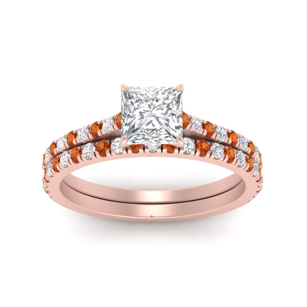french-pave-princess-cut-petite-orange-sapphire-wedding-ring-set-in-FD9918PRGSAORANGLE3-NL-RG-B1