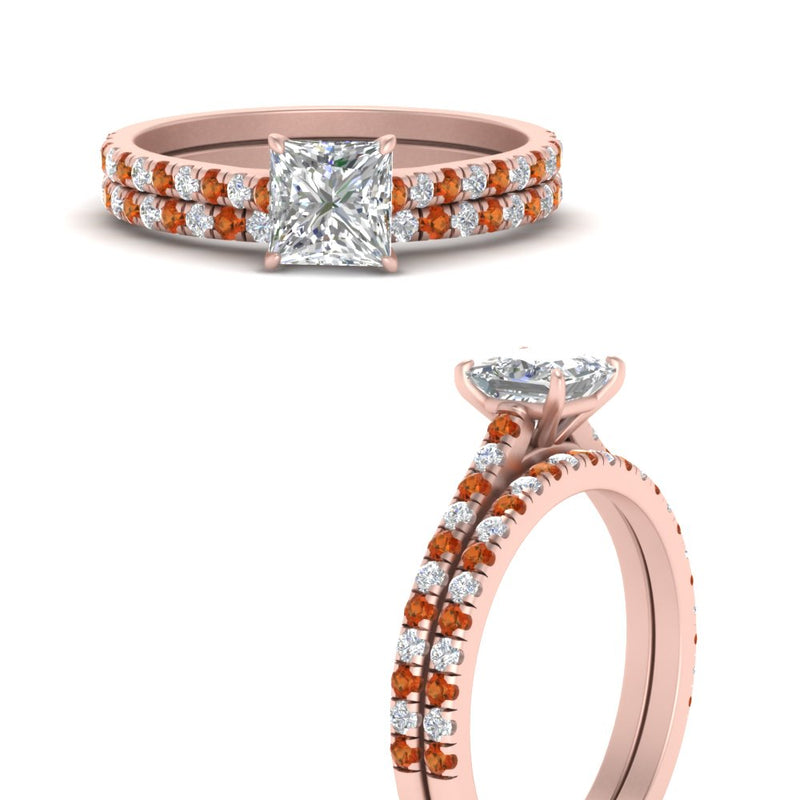 french-pave-princess-cut-petite-orange-sapphire-wedding-ring-set-in-FD9918PRGSAORANGLE3-NL-YG-B1
