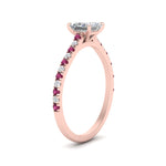Load image into Gallery viewer, french-pave-princess-cut-petite-pink-sapphire-engagement-ring-in-FD9918PRRGSADRPIANGLE3-NL-RG
