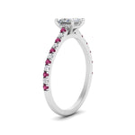 Load image into Gallery viewer, french-pave-princess-cut-petite-pink-sapphire-engagement-ring-in-FD9918PRRGSADRPIANGLE3-NL-WG
