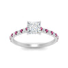 Load image into Gallery viewer, french-pave-princess-cut-petite-pink-sapphire-engagement-ring-in-FD9918PRRGSADRPIANGLE3-NL-WG