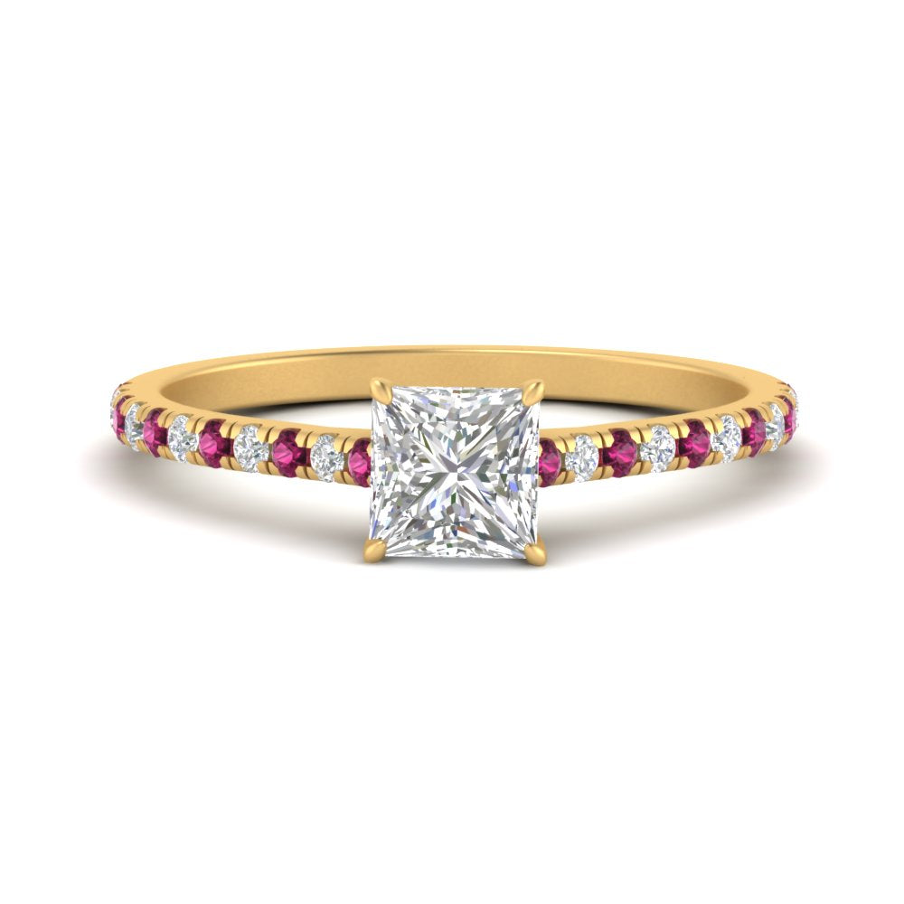 french-pave-princess-cut-petite-pink-sapphire-engagement-ring-in-FD9918PRRGSADRPIANGLE3-NL-YG