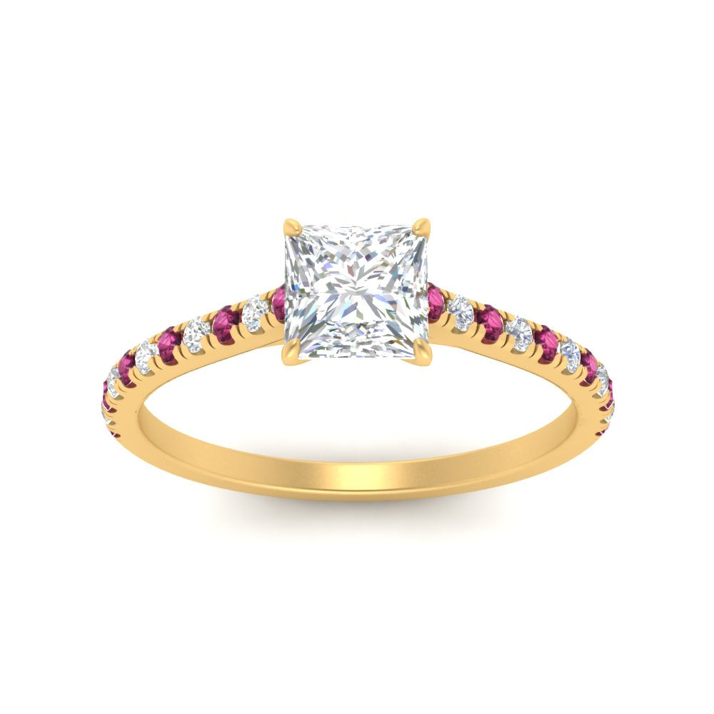 french-pave-princess-cut-petite-pink-sapphire-engagement-ring-in-FD9918PRRGSADRPIANGLE3-NL-YG