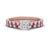 Load image into Gallery viewer, french-pave-princess-cut-petite-pink-sapphire-wedding-ring-set-in-FD9918PRGSADRPIANGLE3-NL-RG-B1