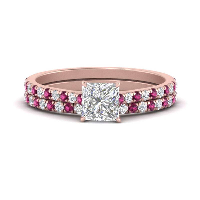 french-pave-princess-cut-petite-pink-sapphire-wedding-ring-set-in-FD9918PRGSADRPIANGLE3-NL-RG-B1