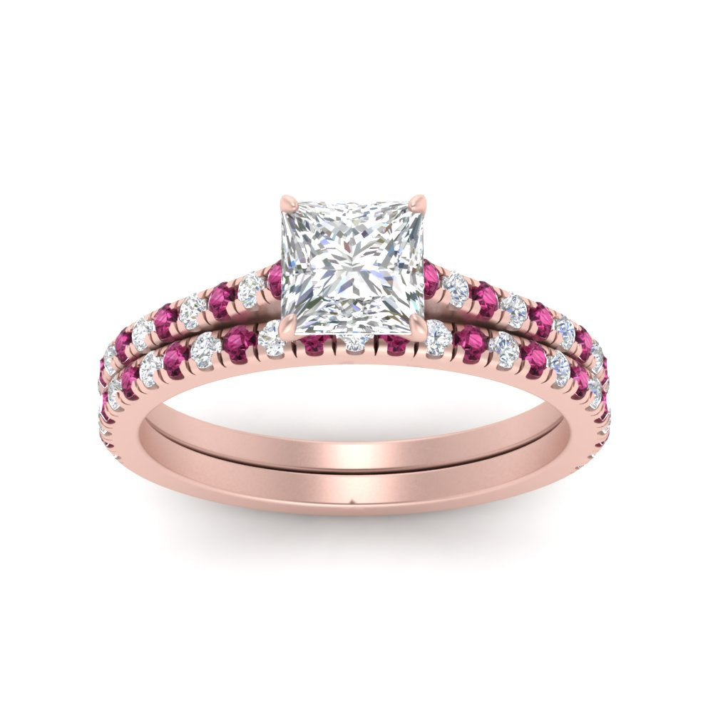 french-pave-princess-cut-petite-pink-sapphire-wedding-ring-set-in-FD9918PRGSADRPIANGLE3-NL-RG-B1