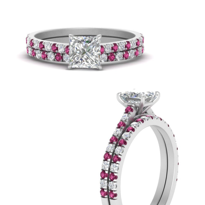 french-pave-princess-cut-petite-pink-sapphire-wedding-ring-set-in-FD9918PRGSADRPIANGLE3-NL-WG-B1