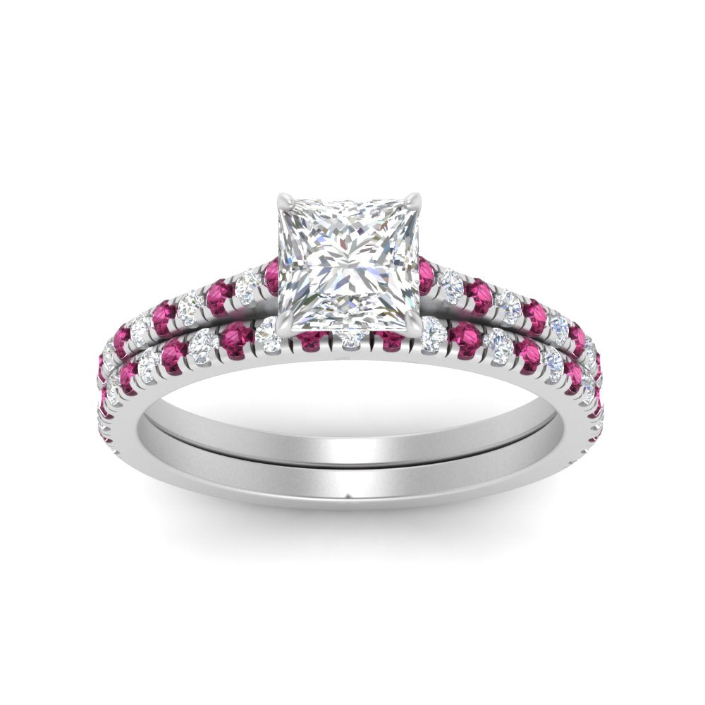 french-pave-princess-cut-petite-pink-sapphire-wedding-ring-set-in-FD9918PRGSADRPIANGLE3-NL-WG-B1