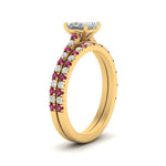 Load image into Gallery viewer, french-pave-princess-cut-petite-pink-sapphire-wedding-ring-set-in-FD9918PRGSADRPIANGLE3-NL-YG-B1
