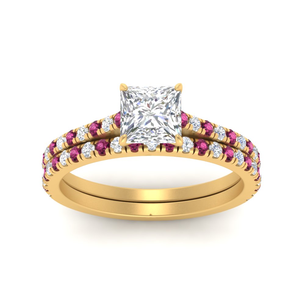french-pave-princess-cut-petite-pink-sapphire-wedding-ring-set-in-FD9918PRGSADRPIANGLE3-NL-YG-B1