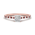 Load image into Gallery viewer, french-pave-princess-cut-petite-ruby-engagement-ring-in-FD9918PRRGRUDRANGLE3-NL-RG
