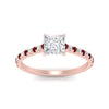 Load image into Gallery viewer, french-pave-princess-cut-petite-ruby-engagement-ring-in-FD9918PRRGRUDRANGLE3-NL-RG