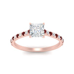Load image into Gallery viewer, french-pave-princess-cut-petite-ruby-engagement-ring-in-FD9918PRRGRUDRANGLE3-NL-RG
