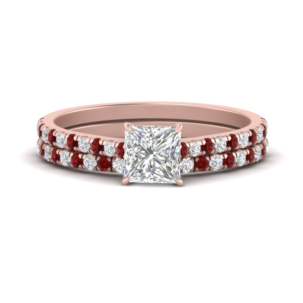 french-pave-princess-cut-petite-ruby-wedding-ring-set-in-FD9918PRGRUDRANGLE3-NL-RG-B1