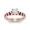 Load image into Gallery viewer, french-pave-princess-cut-petite-ruby-wedding-ring-set-in-FD9918PRGRUDRANGLE3-NL-RG-B1