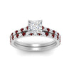 Load image into Gallery viewer, french-pave-princess-cut-petite-ruby-wedding-ring-set-in-FD9918PRGRUDRANGLE3-NL-WG-B1