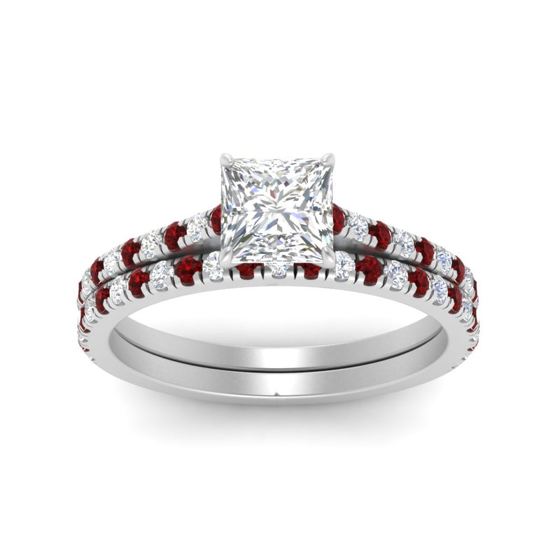 french-pave-princess-cut-petite-ruby-wedding-ring-set-in-FD9918PRGRUDRANGLE3-NL-WG-B1
