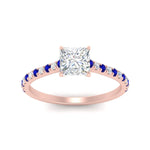 Load image into Gallery viewer, french-pave-princess-cut-petite-sapphire-engagement-ring-in-FD9918PRRGSABLANGLE3-NL-RG

