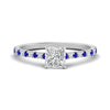 Load image into Gallery viewer, french-pave-princess-cut-petite-sapphire-engagement-ring-in-FD9918PRRGSABLANGLE3-NL-WG