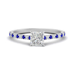Load image into Gallery viewer, french-pave-princess-cut-petite-sapphire-engagement-ring-in-FD9918PRRGSABLANGLE3-NL-WG
