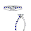 Load image into Gallery viewer, french-pave-princess-cut-petite-sapphire-engagement-ring-in-FD9918PRRGSABLANGLE3-NL-WG