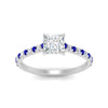 Load image into Gallery viewer, french-pave-princess-cut-petite-sapphire-engagement-ring-in-FD9918PRRGSABLANGLE3-NL-WG
